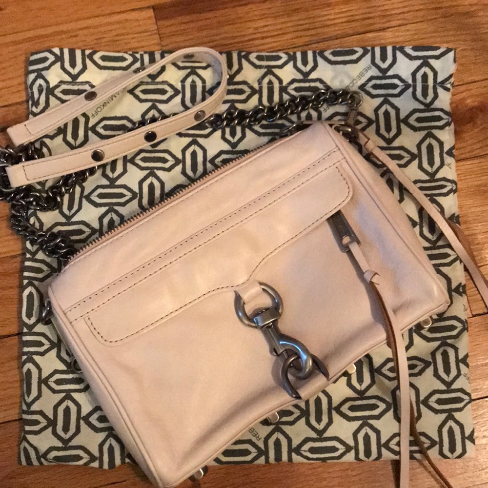 Rebecca Minkoff light pink crossbody gently used
